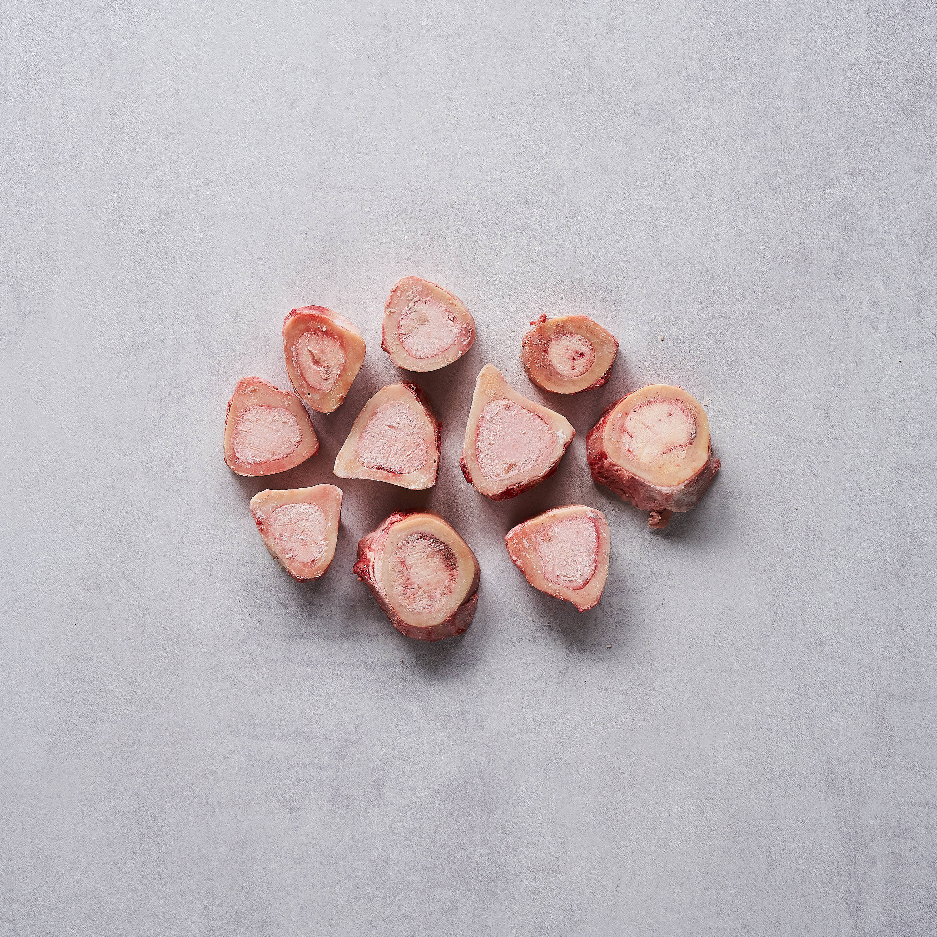 Markknochen geschnitten